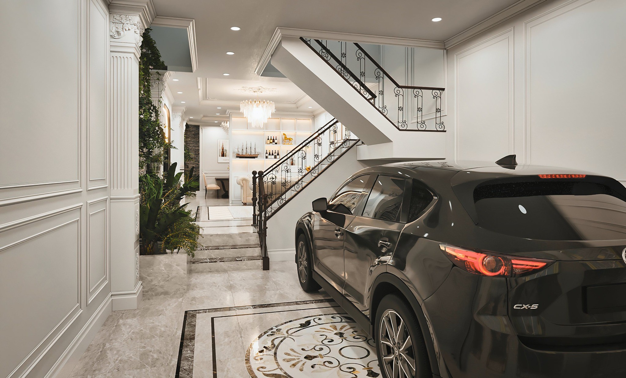 Bán Nhà Nhật Chiêu - phòng khách, garage