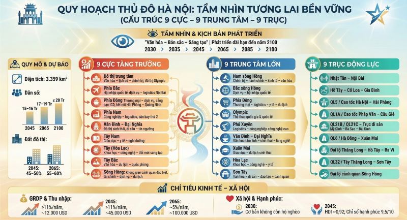 tổng quan Quy hoạch tổng thể Thủ đô tầm nhìn 100 năm