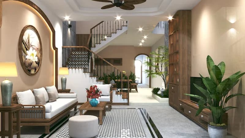 Bán nhà mới ngõ 97 phố Trịnh Công Sơn phòng khách đẹp